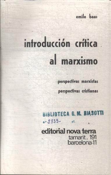 Introducción Crítica Al Marxismo