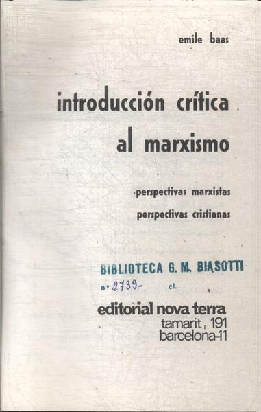 Introducción Crítica Al Marxismo