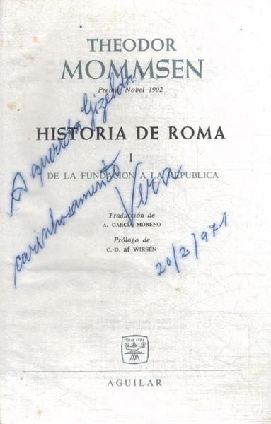Historia De Roma Vol 1