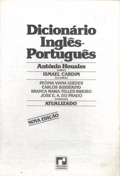 Dicionário Inglês-português (1982)
