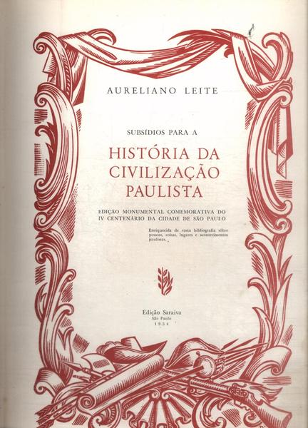 História Da Civilização Paulista