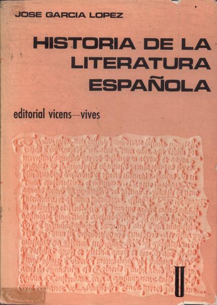 Historia De La Literatura Española