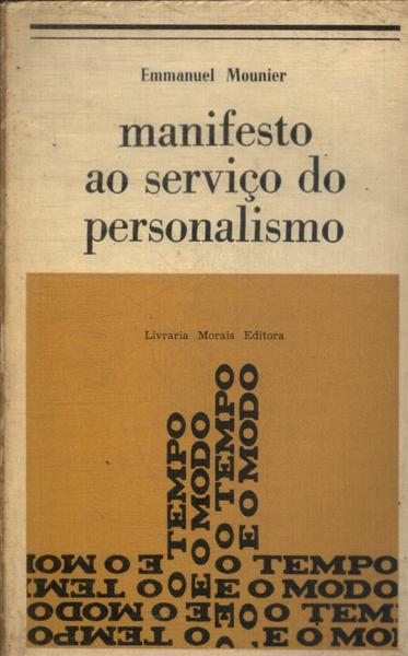 Manifesto Ao Serviço Do Personalismo