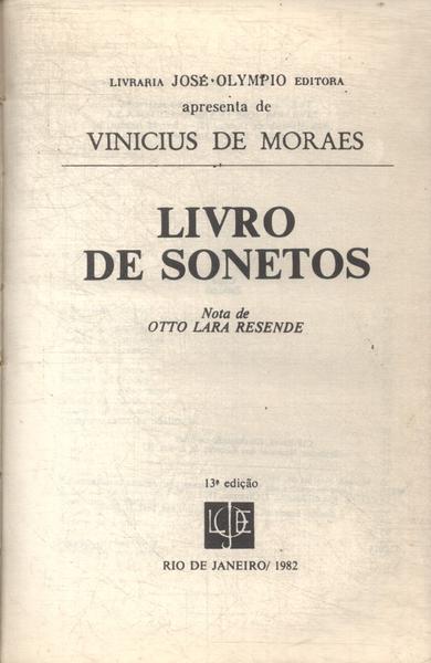 Livro De Sonetos