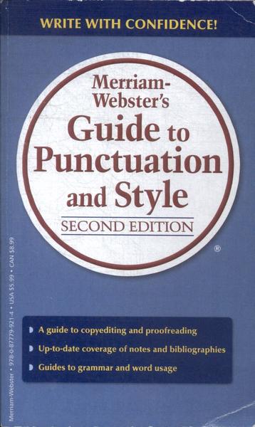Merriam-webster's Guide To Punctuation And Style (2001)