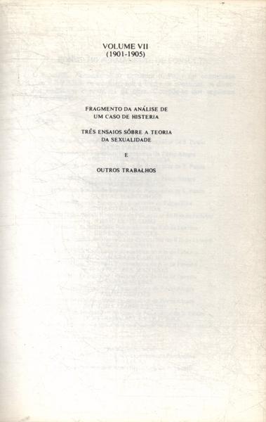 Fragmento Da Análise De Um Caso De Histeria - Três Ensaios Sobre A Teoria Da Sexualidade