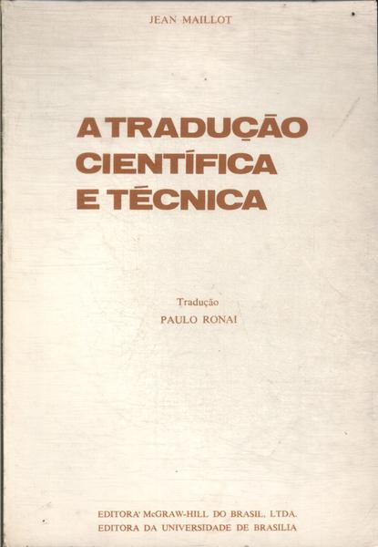A Tradução Científica E Técnica (1975)