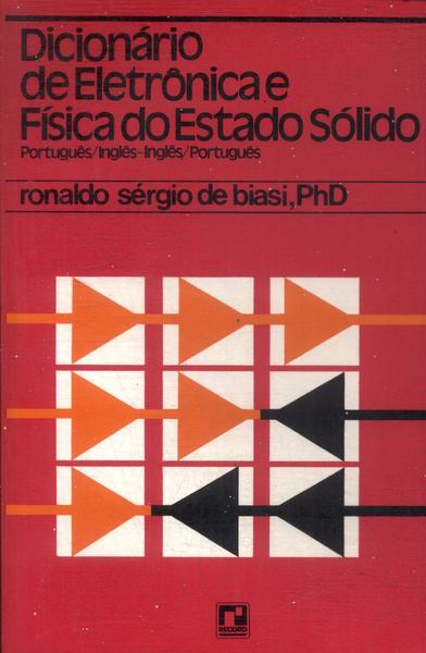 Dicionário De Eletrônica E Física Do Estado Sólido (1980)