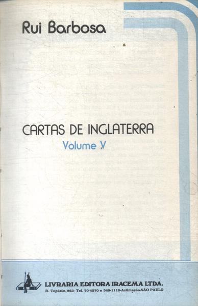 Cartas De Inglaterra Vol 5