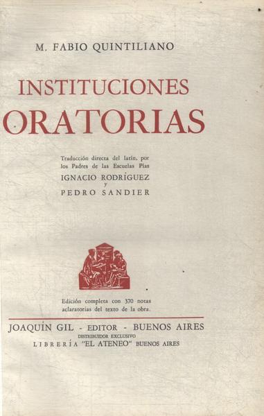 Instituciones Oratorias (1944)