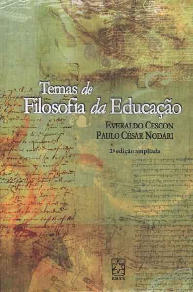 Temas De Filosofia Da Educação