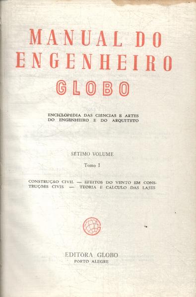 Manual Do Engenheiro Globo Vol 7 Tomo 1