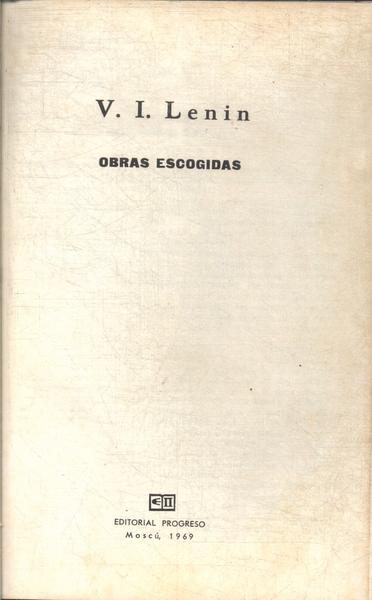 Lenin: Obras Escogidas