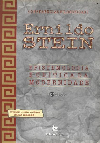 Epistemologia E Crítica Da Modernidade
