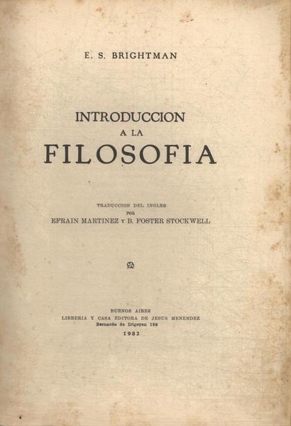 Introduccion A La Filosofia