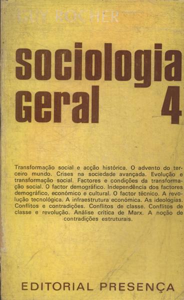 Sociologia Geral Vol 4