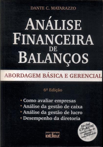 Análise Financeira De Balanços (não Inclui Cd)