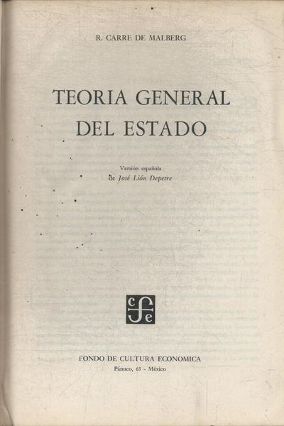 Teoria General Del Estado (1948)