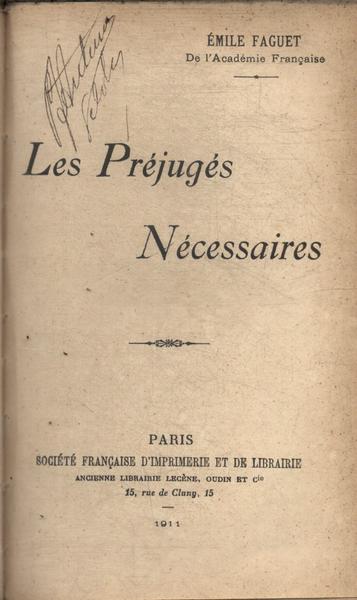 Les Préjugés Nécessaires