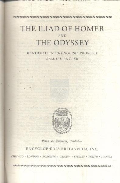 Great Books: The Iliad Of Homer - The Odyssey
