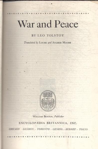 Great Books: War And Peace