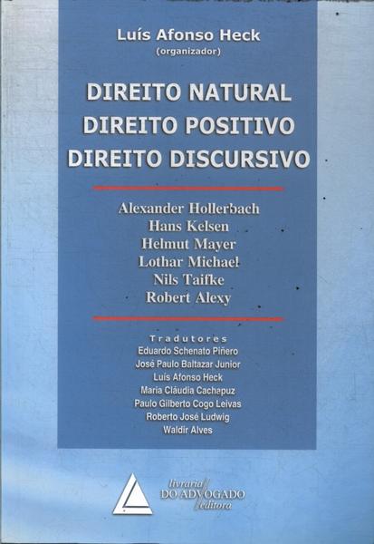 Direito Natural Direito Positivo Direito Discursivo