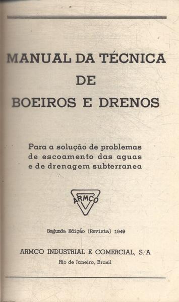 Manual Da Técnica De Boeiros E Drenos