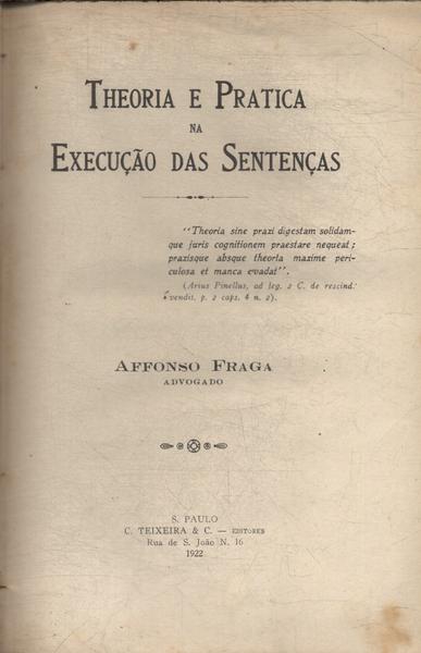 Theoria E Pratica Na Execução Das Sentenças