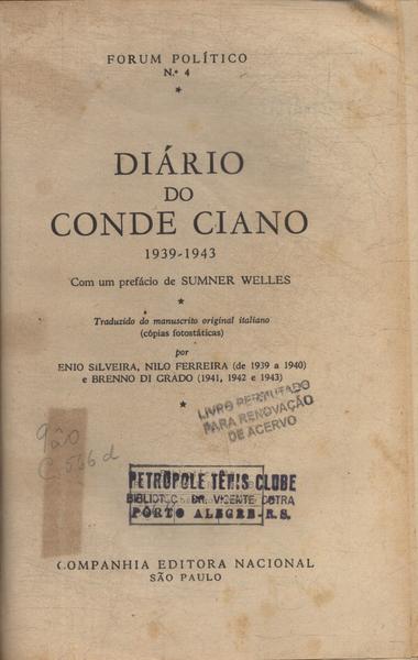 Diário Do Conde Ciano
