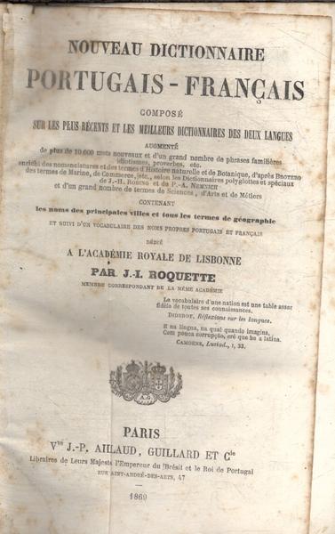 Nouveau Dictionnaire Portugais-Français (1869)