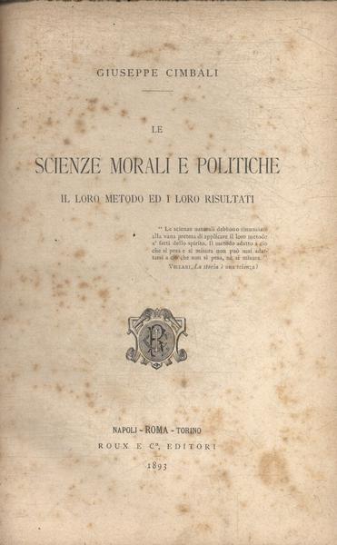 Scienze Morali E Politiche (1883)