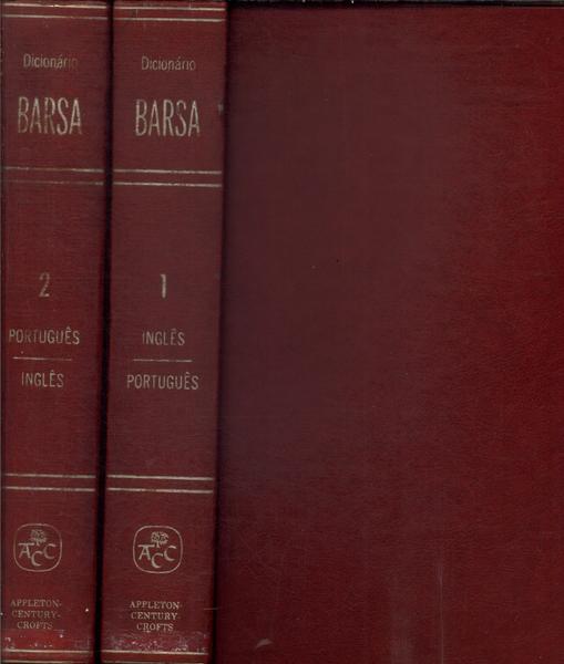 Nôvo Dicionário Barsa Das Línguas Inglêsa E Portuguêsa (1967 - 2 Volumes)