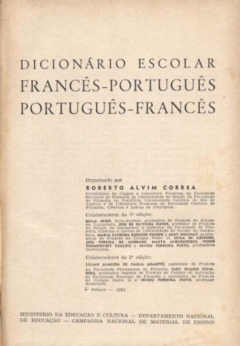 Dicionário Escolar Francês-Português / Português-Francês