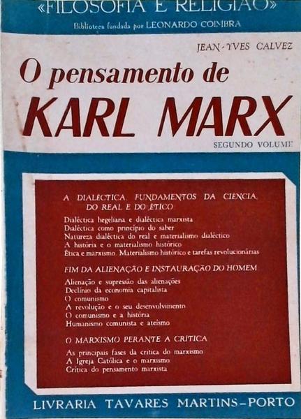 O Pensamento De Karl Marx Vol 2