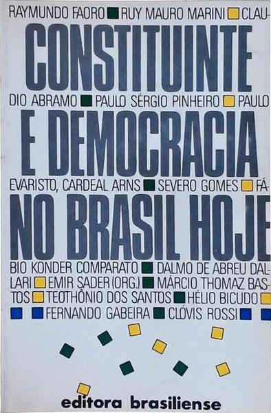 Constituinte E Democracia No Brasil Hoje