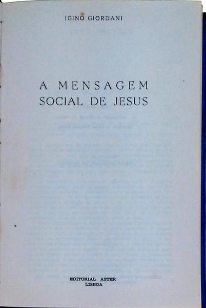 A Mensagem Social De Jesus