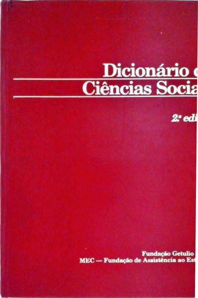 Dicionário De Ciências Sociais