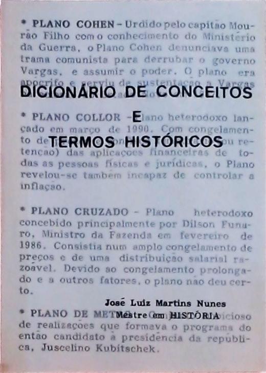 Dicionário de Conceitos e Termos Históricos