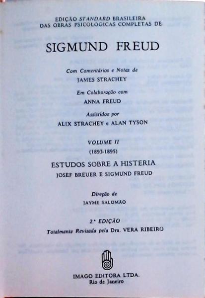 Edição Standard Das Obras Completas De Sigmund Freud: Estudos Sobre A Histeria