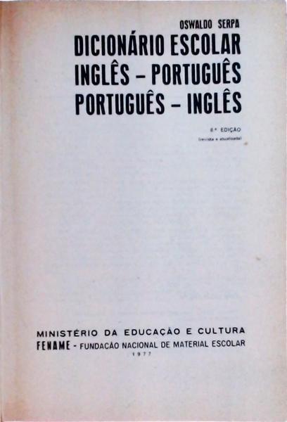 Dicionário Escolar Inglês-Português