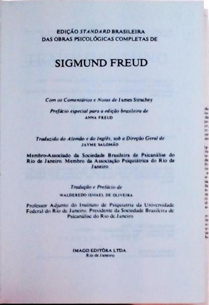 Edição Standard Brasileira Das Obras Psicológicas Completas De Sigmund Freud: A Interpretação De Son