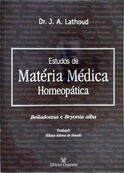Estudos De Matéria Médica Homeopática