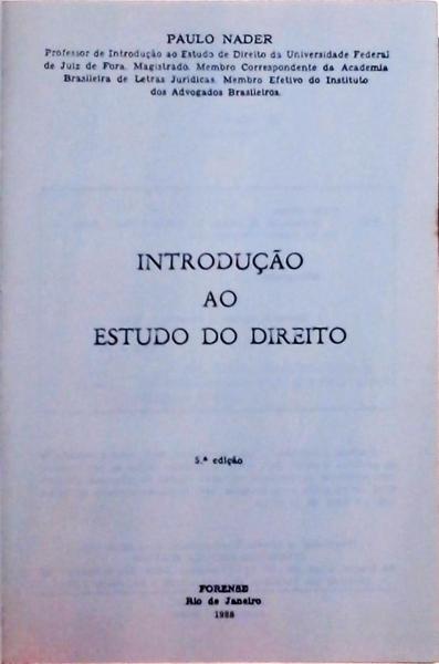 Introdução Ao Estudo Do Direito