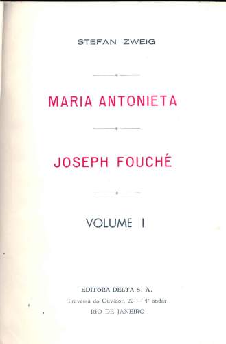Maria Antonieta / Joseph Fouché
