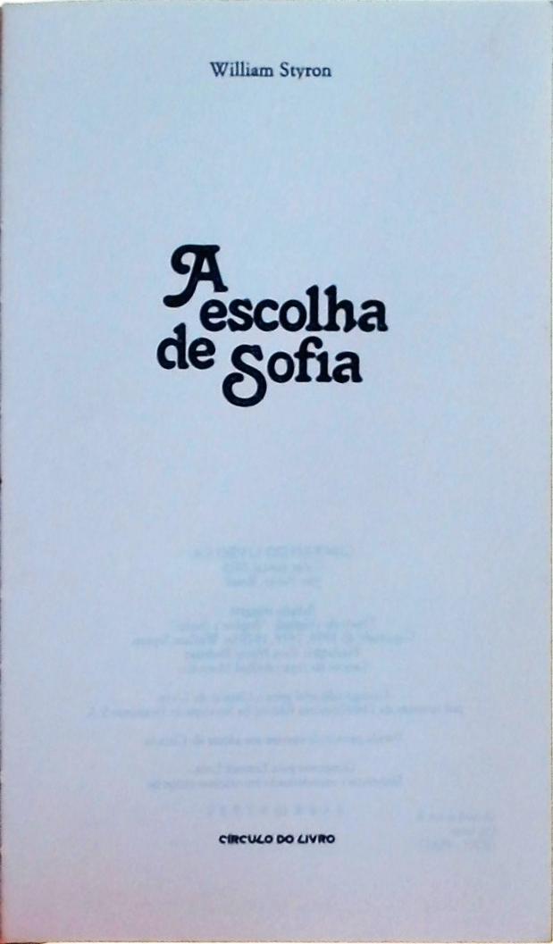 A Escolha de Sofia