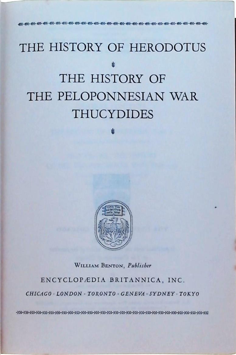 The History of Herodotus - The History of the Peloponnesian War