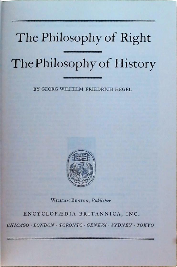 The Philosophy Of Right - The Philosophy Of History