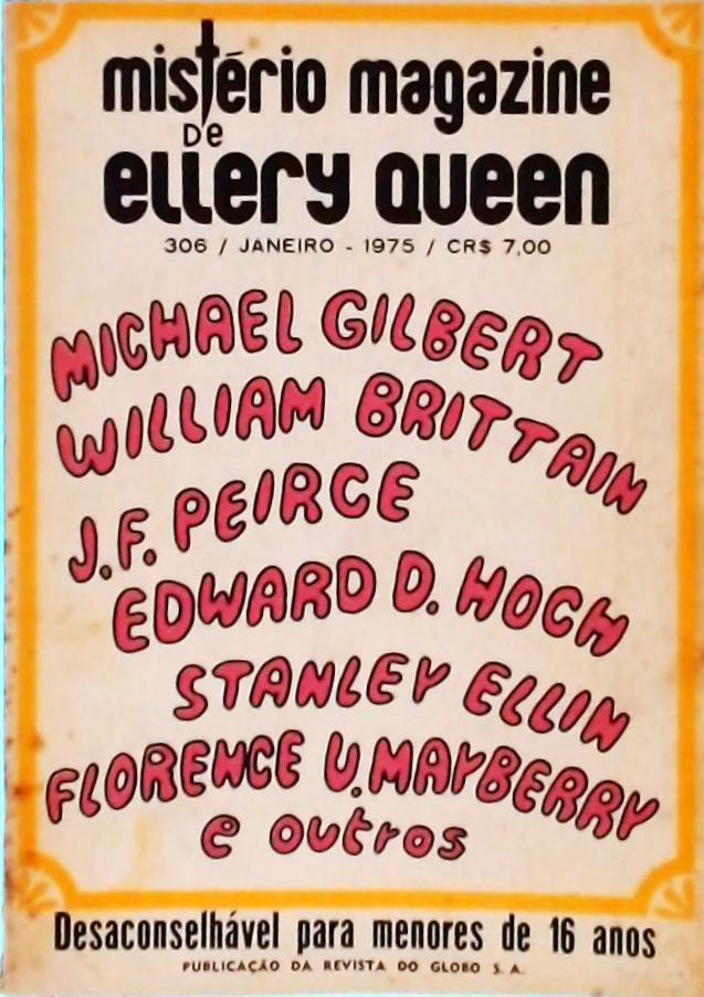 Mistério Magazine De Ellery Queen Nº 306