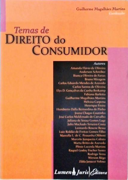 Temas De Direito Do Consumidor