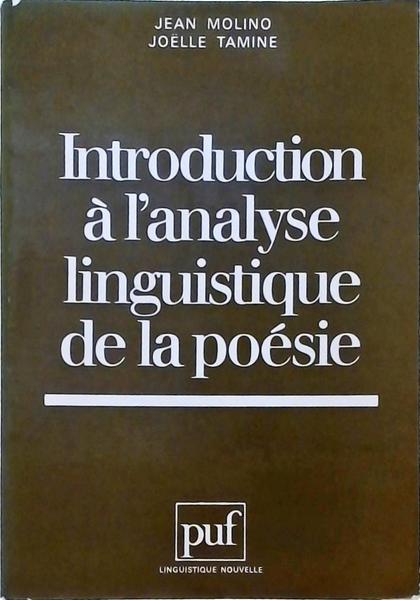 Introduction À L Analyse Linguistique De La Poésie